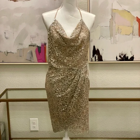 Haute Hippie | Dresses | Haute Hippie Cocktail Dress Metallic Silver And Rose Gold | Poshmark Haute Hippie | Dresses | Haute Hippie Cocktail Dress Metallic Silver And Rose Gold | Poshmark